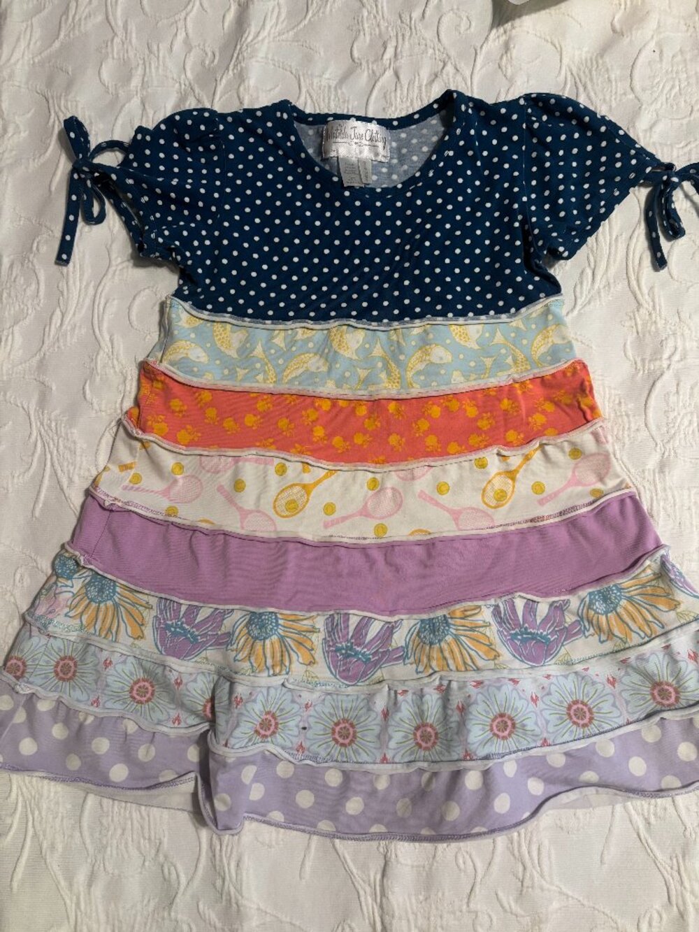 MATILDA JANE Tennis Racket Tiered Dress Size 4